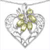 1.20 Carat Genuine Peridot .925 Sterling Silver Pendant