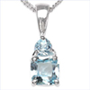 1.35 Carat Genuine Blue Topaz .925 Sterling Silver Pendant