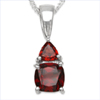 1.35 Carat Genuine Garnet .925 Sterling Silver Pendant