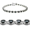 6.00 Carats Genuine Sapphire Blue .925 Sterling Silver Bracelet