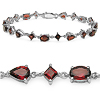 7.30Carats Genuine Garnet .925 Sterling Silver Bracelet