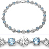4.55ctw Genuine Blue Topaz .925 Sterling Silver Bracelet