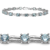 6.30 Carat Genuine Blue Topaz .925 Sterling Silver Bracelet