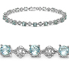 5.95 Carats Genuine Blue Topaz .925 Sterling Silver Bracelet