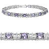 6.30ctw Geunie Amethyst .925 Sterling Silver Bracelet
