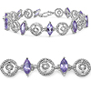 6.00ctw Geunie Amethyst .925 Sterling Silver Bracelet
