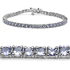5.20 Carats Tanzanite .925 Sterling Silver Bracelet