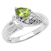 0.75Carat Genuine Peridot .925 Sterling Silver Ring