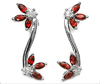 1.64 Carat Genuine Garnet & White Topaz .925 Sterling Silver Earrings