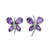 1.28 Carat Amethyst .925 Sterling Silver Earrings