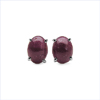 Sparkling 1.36CTW Genuine Ruby .925 Sterling Silver Stud Earrings