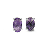 Impressive 0.52CTW Genuine Amethyst .925 Sterling Silver Stud Earrings