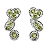 0.90 Carat Genuine Peridot .925 Sterling Silver Earrings