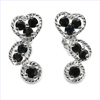1.18 Carat Genuine Sapphire .925 Sterling Silver Earrings