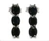 3.00 Carat Genuine Sapphire .925 Sterling Silver Earrings