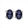 0.72ctw Genuine Iolite .925 Sterling Silver Earrings
