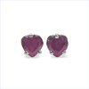 1.00 Carat Genuine Ruby .925 Sterling Silver Earrings