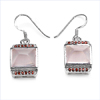 8.92 Carats Genuine Rose Quartz & Garnet .925 Sterling Silver Earrings