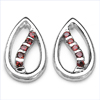 0.50 Carats Genuine Garnet .925 Sterling Silver Earrings