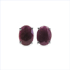 3.06 Carats Genuine Ruby .925 Sterling Silver Earrings