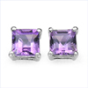 1.20 Carat Genuine Amethyst .925 Sterling Silver Earrings