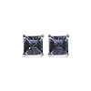 Charming 1.03CTW Genuine Iolite .925 Sterling Silver Stud Earrings