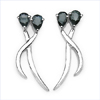 1.80 Carat Genuine Sapphire .925 Sterling Silver Earrings