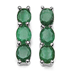2.10 Carat Genuine Emerald .925 Sterling Silver Earrings
