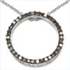 0.34 Carat Genuine Champagne Diamond .925 Sterling Silver Pendant