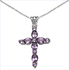5.55 Carat Genuine Amethyst .925 Sterling Silver Pendant