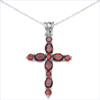 6.76 Carat Genuine Garnet & Garnet .925 Sterling Silver Pendant