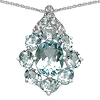 7.40 Carat Genuine Blue Topaz .925 Sterling Silver Pendant