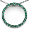 0.64 Carat Genuine Emerald .925 Sterling Silver Pendant