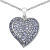 3.97 Carat Genuine Tanzanite .925 Sterling Silver Pendant