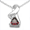 0.50 Carat Genuine Garnet .925 Sterling Silver Pendant