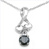 1.10 Carat Genuine Sapphire .925 Sterling Silver Pendant