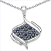 1.44 Carat Genuine Blue Sapphire .925 Sterling Silver Pendant