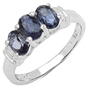 1.10ctw Genuine Iolite .925 Sterling Silver Ring