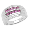1.10 Carats Genuine Pink Tourmaline .925 Sterling Silver Ring