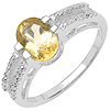 1.21 Carats Genuine Citrine .925 Sterling Silver Ring