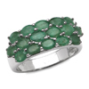 2.88 Carat Genuine Emerald .925 Sterling Silver Ring