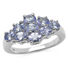 1.53 Carat Genuine Tanzanite .925 Sterling Silver Ring