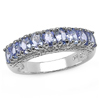 1.53 Carat Genuine Tanzanite .925 Sterling Silver Rings