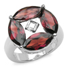 1.60 Carat Genuine Garnet .925 Sterling Silver Rings