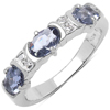 1.10ctw Genuine Iolite .925 Sterling Silver Ring