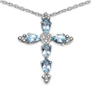 2.70 Carat Genuine Blue Topaz .925 Sterling Silver Pendant