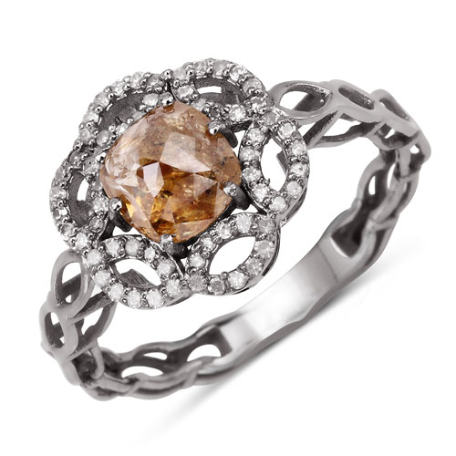 Rings-1.50 Carat Genuine Multi Gemstones .925 Sterling Silver Ring