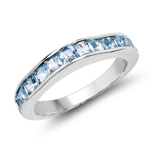 Rings-2.25 Carat Genuine Blue Topaz .925 Sterling Silver Ring