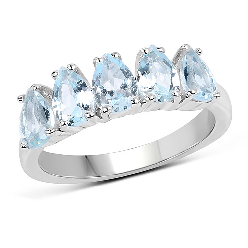 Rings-2.65 Carat Genuine Blue Topaz .925 Sterling Silver Ring
