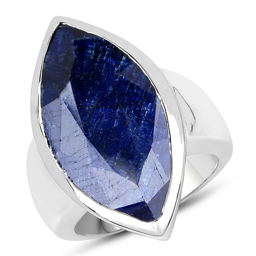 Sapphire-19.95 Carat Dyed Sapphire Brass Ring